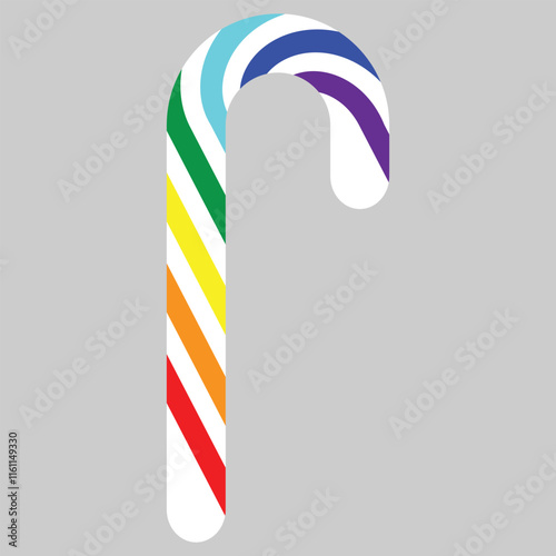 Candy stick icon. Sweet treat symbol. Christmas candy canes. Christmas stick