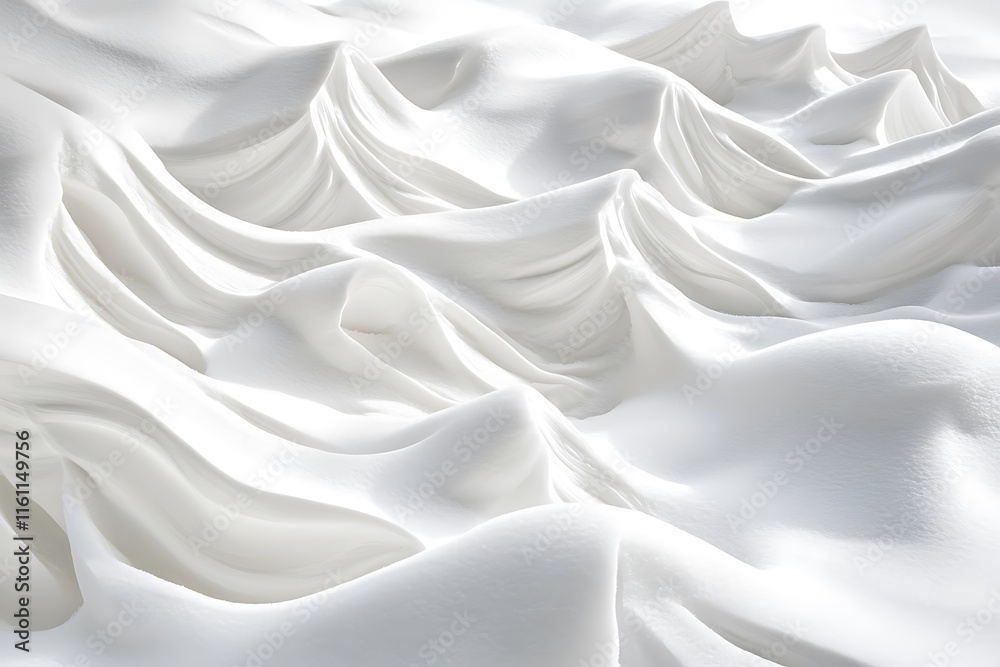 Obraz premium Closeup of rippled white satin fabric texture background.