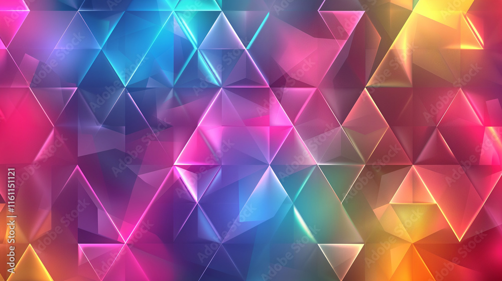 Vibrant Neon Triangles Abstract Background
Vibrant Neon Triangles Abstract Background