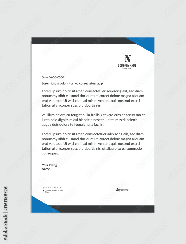 Simple Letterhead Template for use. Simple Letterhead Template for use.