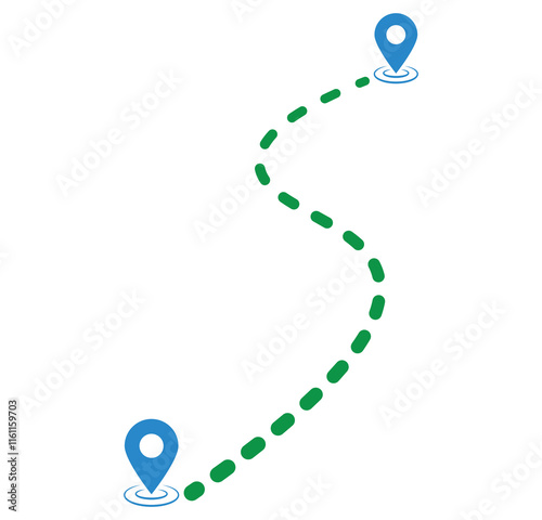 Route icon between two points