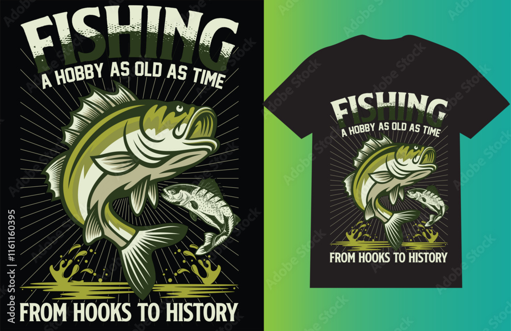 Obraz premium VINTAGE FISHING T-SHIRT DESIGN