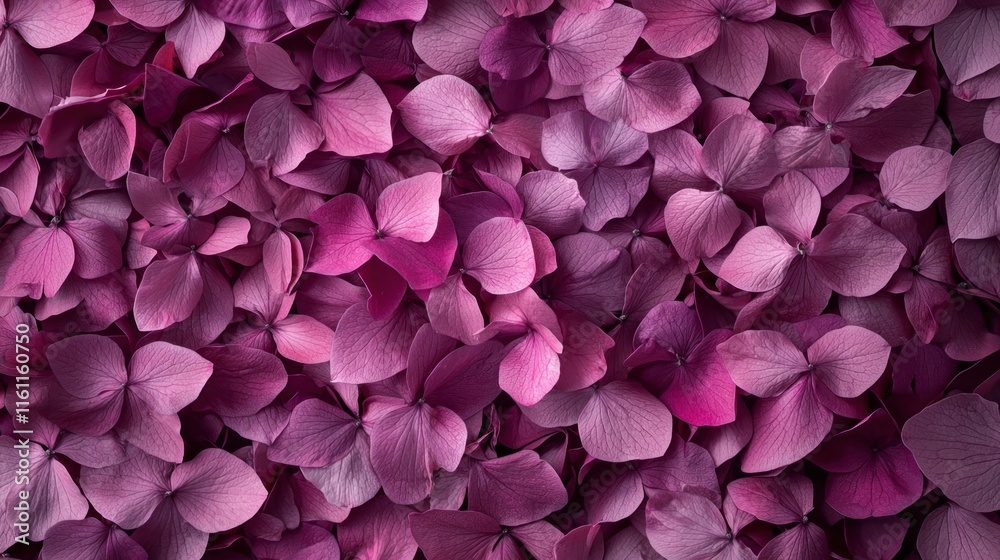 Obraz premium A Stunning Close-Up of Deep Purple Hydrangea Petals