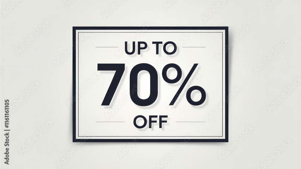Modern Typography Design for 70% Off Offer Modern Typography Design for 70% Off Offer