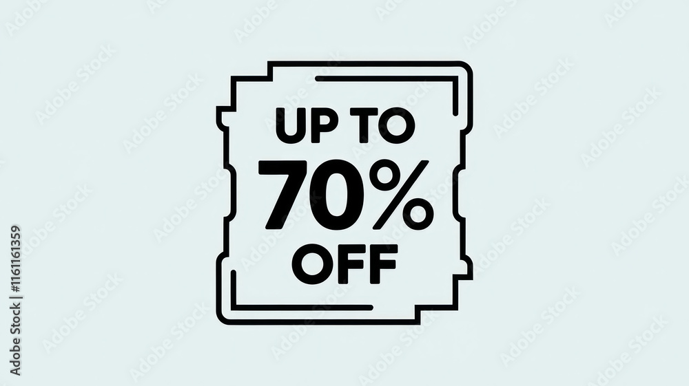 Modern Typography Design for 70% Off Offer Modern Typography Design for 70% Off Offer