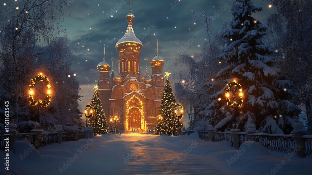 Obraz premium Orthodox Christmas Background Concept