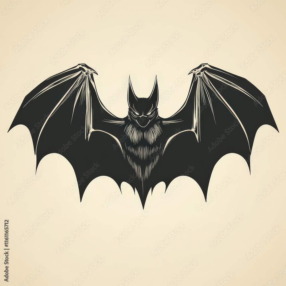 Bat silhouette icon template design on white background Bat silhouette icon template design on white background