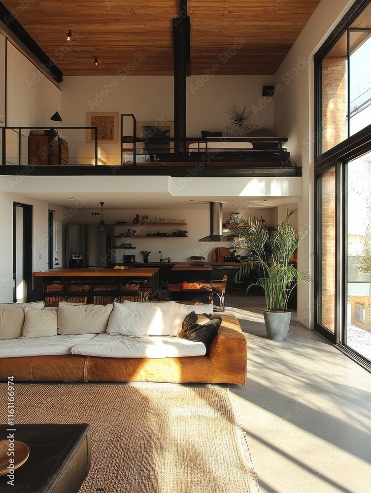 custom made wallpaper toronto digitalModern farmhouse living room interior design contemporary style cozy atmosphere bright space artistic perspective