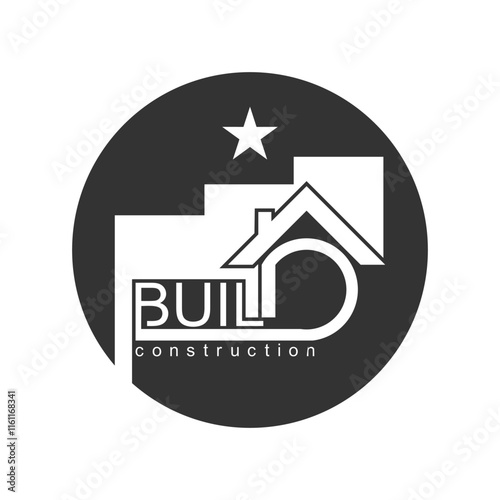 Build logo design simple concept Premium Vector