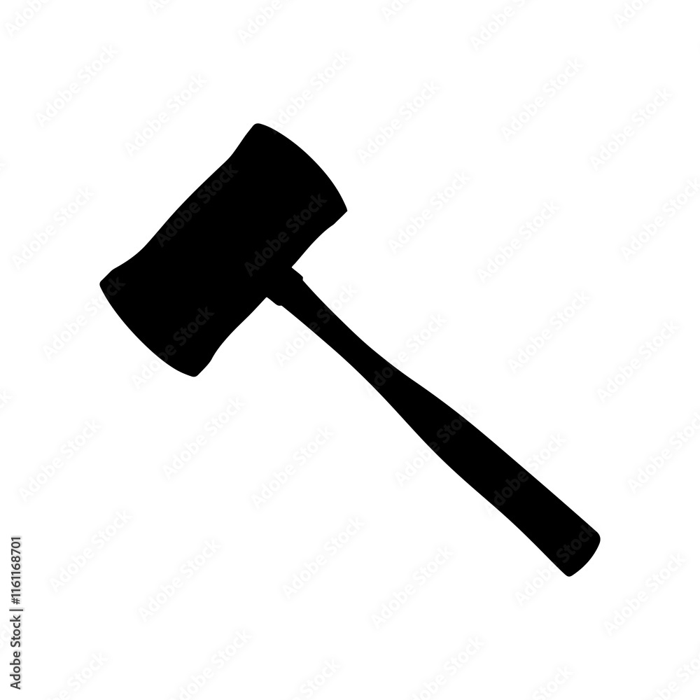 Rubber mallet silhouette vector illustration design on white background. Rubber mallet silhouette vector illustration design on white background.