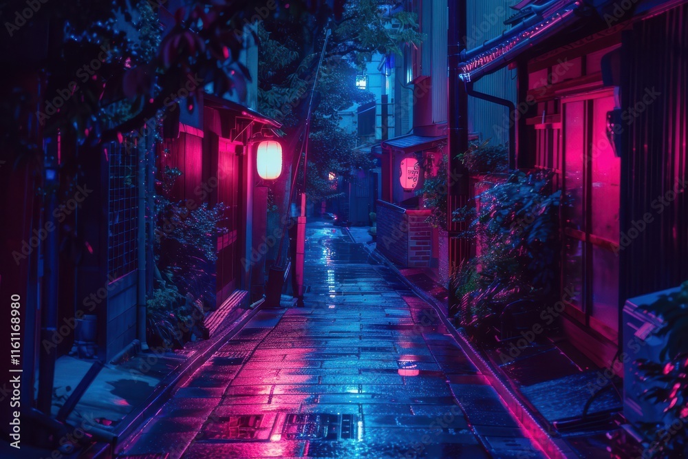 Obraz premium kyoto neon light background