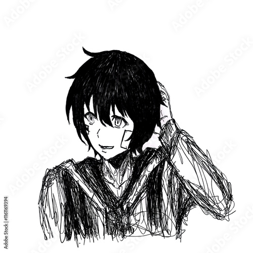 Tablou pe pânză sketch of person solo leveling