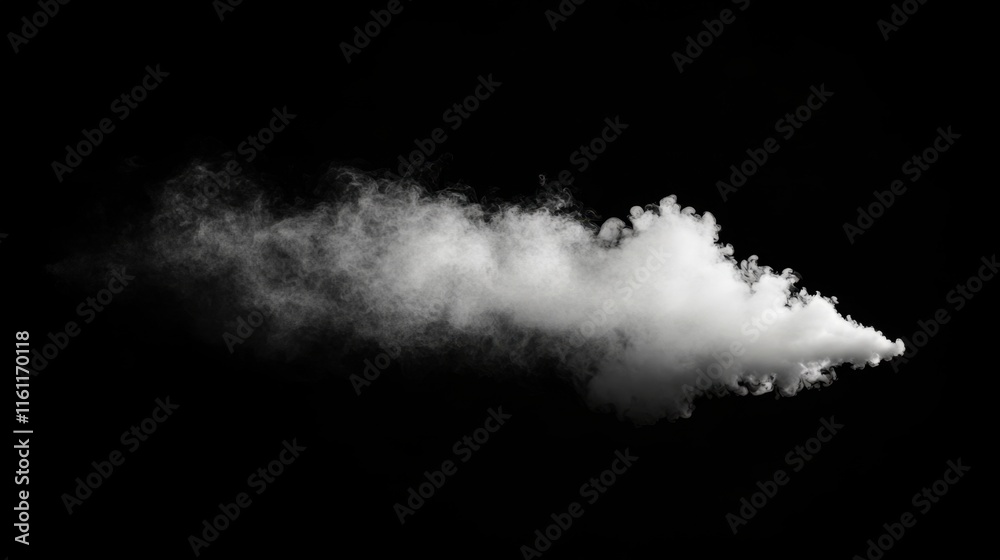 A wispy cloud of smoke billows against a deep black backdrop, creating an intriguing visual that evokes a sense of mystique and drama A wispy cloud of smoke billows against a deep black backdrop, creating an intriguing visual that evokes a sense of mystique and drama