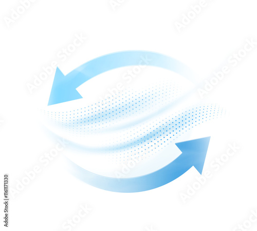 Infographic arrows. Suite for the presentation for absorbent, protection from leakage. Vector illustration isolated on white background. Ready for use in your design, infographic, presentation. EPS10.