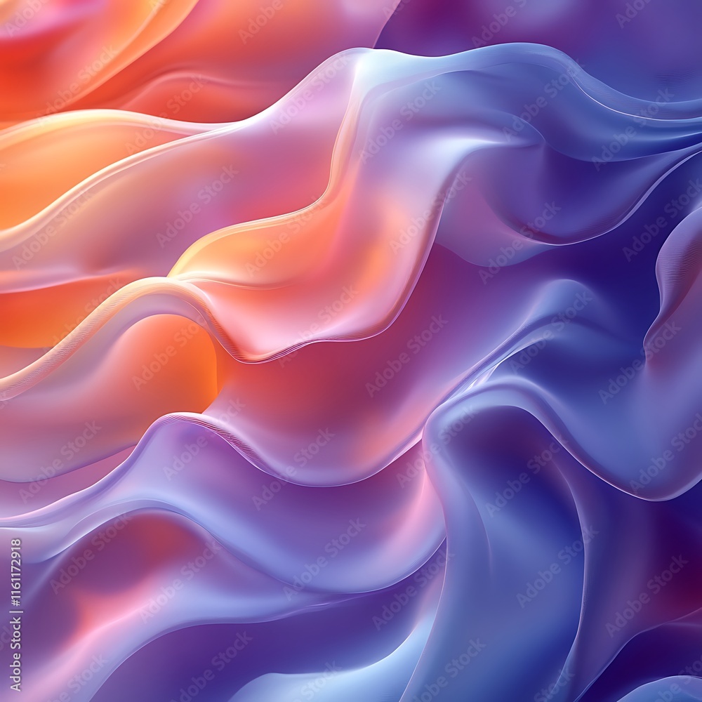 Fototapeta premium Pastel Colors Creating Elegance in Abstract Flowing Gradient Waves Captivating Photo