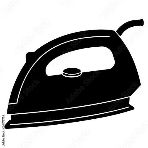  electric iron silhouette vector illustration