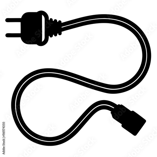 electric plug isolated on white