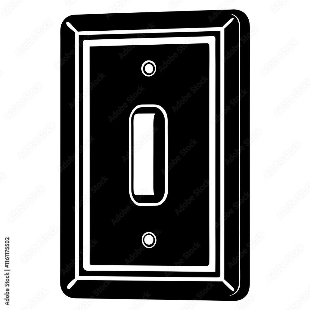 light switch on white background light switch on white background