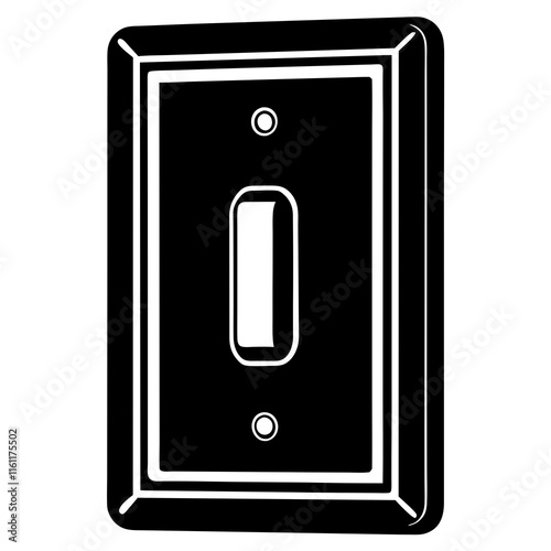 light switch on white background