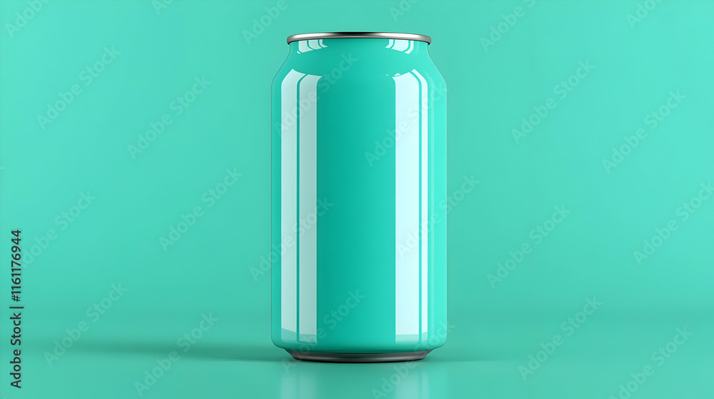Teal Aluminum Can 3D Render Teal Aluminum Can 3D Render