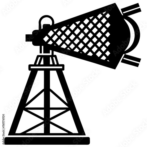 floodlight silhouette vector illustration