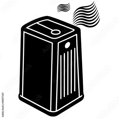 air purifier silhouette vector illustration