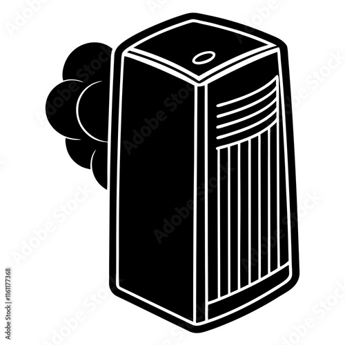 air purifier silhouette vector illustration