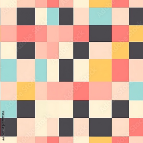 Minimalist Checker Pattern with Alternating Colors for Background Use