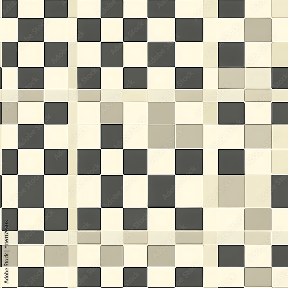 Minimalistic Symmetrical Checkerboard Pattern in Soft Shades Minimalistic Symmetrical Checkerboard Pattern in Soft Shades