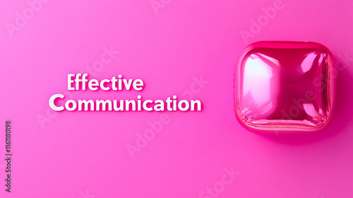 Bold pink background sets the tone for promoting effective communication with eye-catching design photo