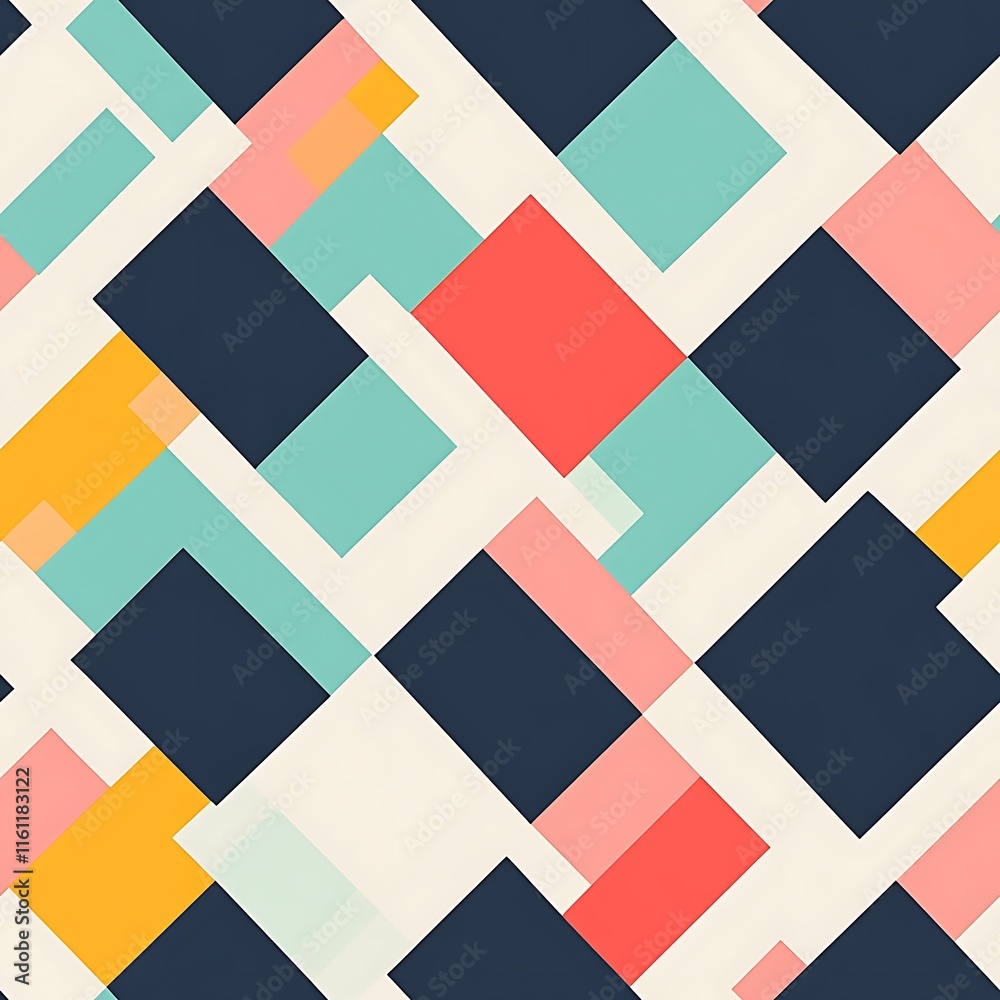 Modern Checker Grid Design with Soft Vivid Colors and Shapes Modern Checker Grid Design with Soft Vivid Colors and Shapes