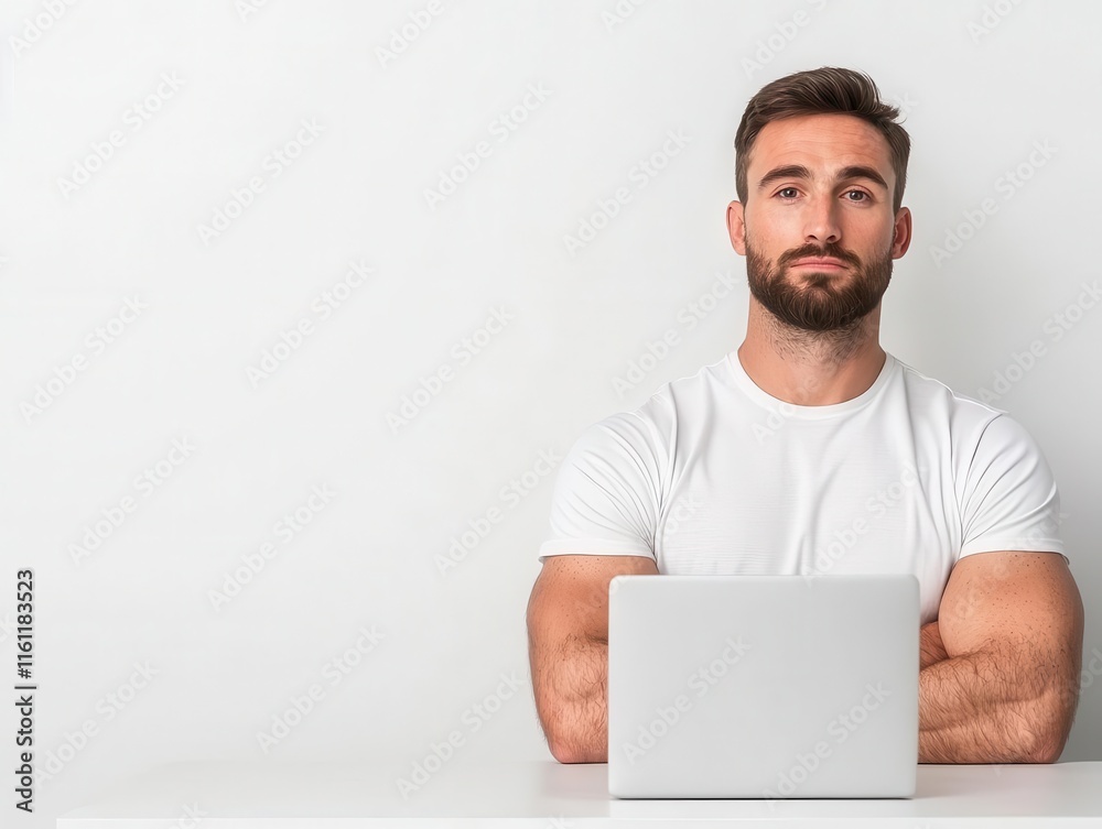 Minimalist workspace in neutral tones with smart home tech and subtle lighting, futureready office, modern productivity Minimalist workspace in neutral tones with smart home tech and subtle lighting, futureready office, modern productivity