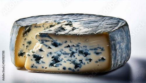 blue cheese isolated on white