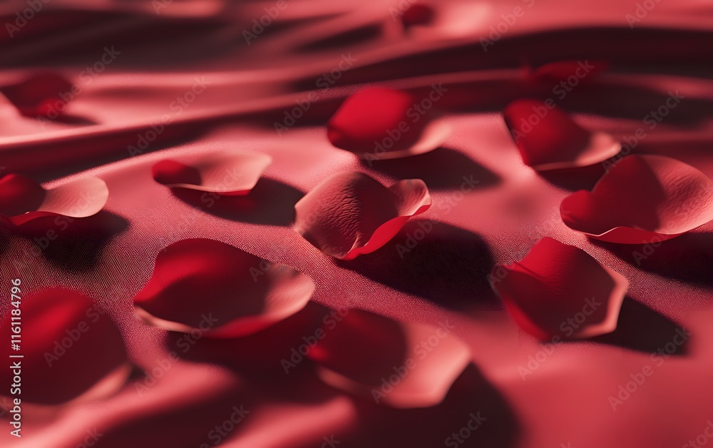 Scattered rose petals on a silky surface. Scattered rose petals on a silky surface.