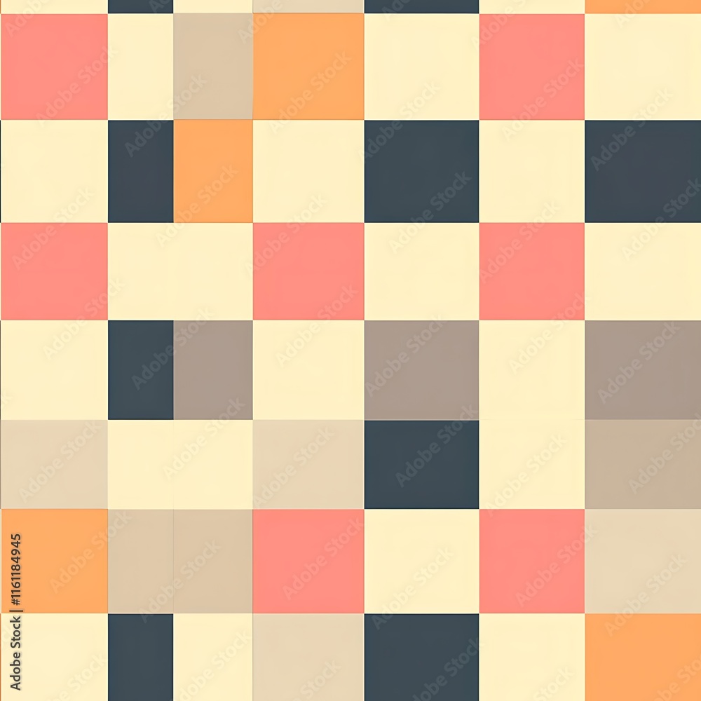 Vibrant Checkerboard Pattern Design in Sharp Colorful Blocks Vibrant Checkerboard Pattern Design in Sharp Colorful Blocks