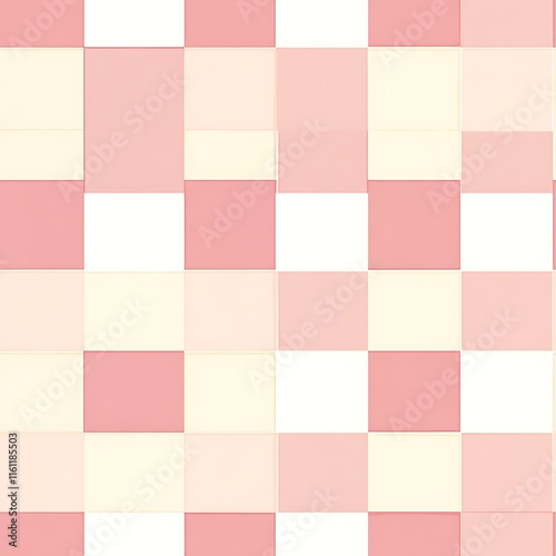 Visually Balanced Symmetrical Checkerboard Pattern in Soft Colors