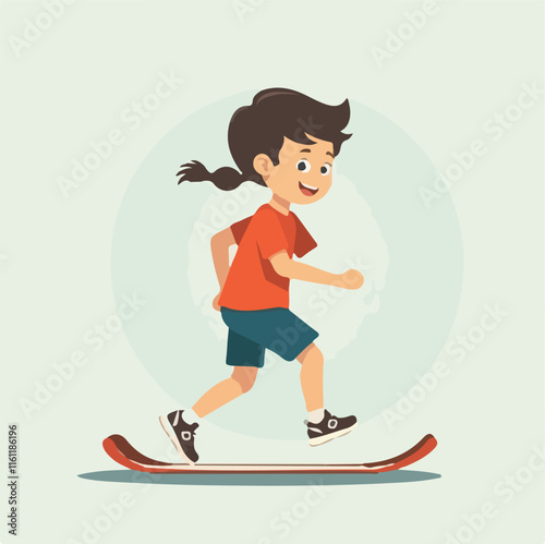 children paying scoter vector design, Kids playing scoter, Students playing badminton vector design
