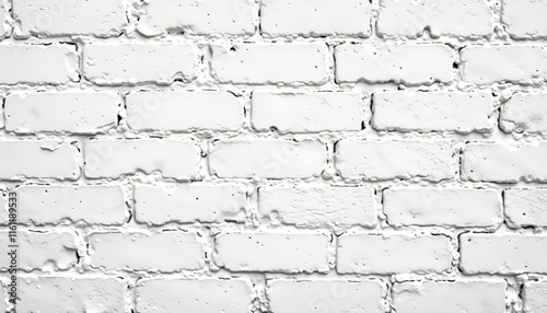 Modern White Brick Wall with Clean Lines for Contemporary Design photo