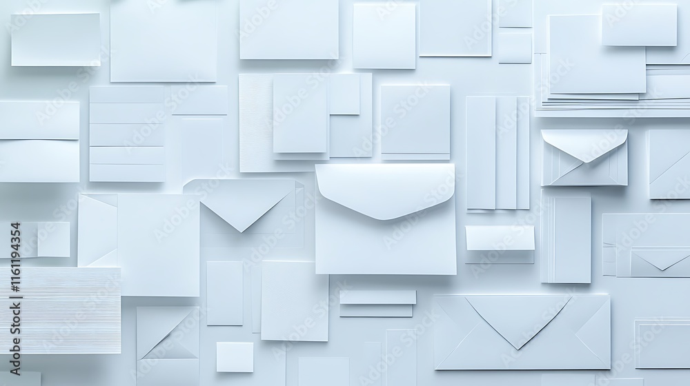 Obraz premium Blank business card mockup on white textured background 3d illustration 3d rendering card template