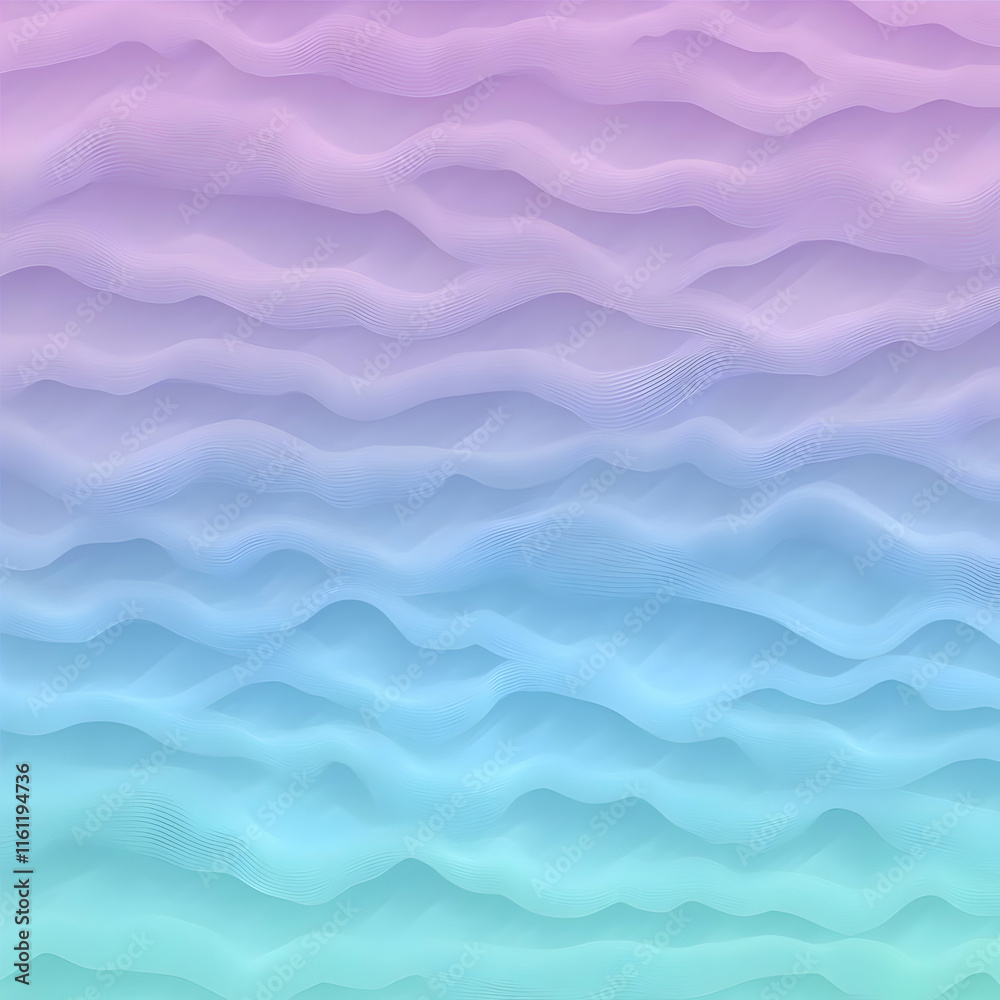 Abstract 3D Wavy Background Illustration