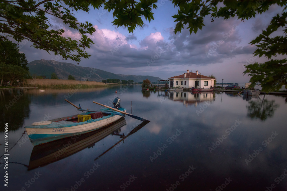 Fototapeta premium Small port in lake 