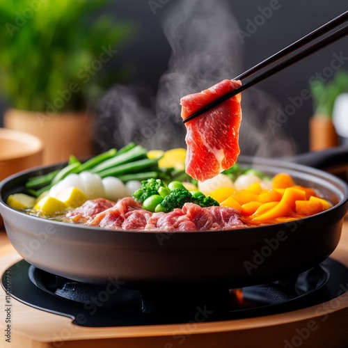 Delicious Beef and Vegetable Hot Pot