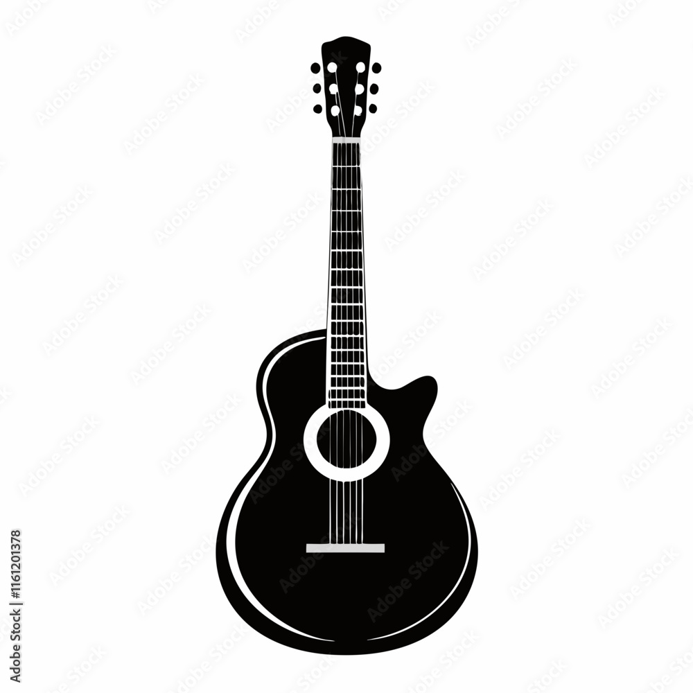 Fototapeta premium acoustic guitar isolated on white