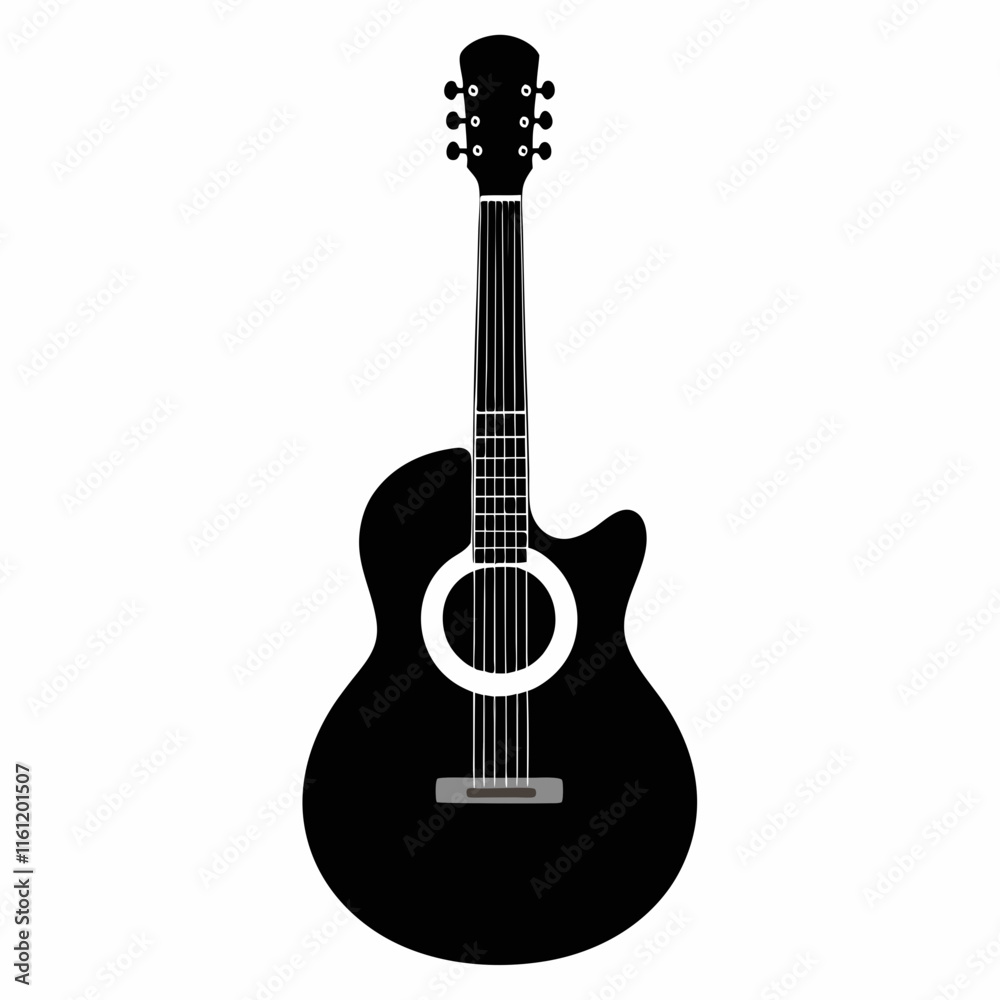 Obraz premium acoustic guitar isolated on white