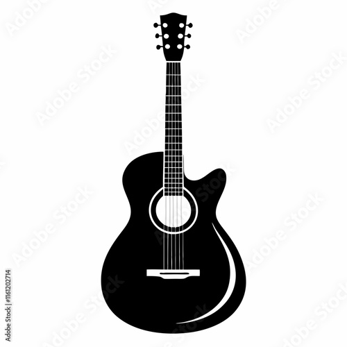 guitar isolated on white