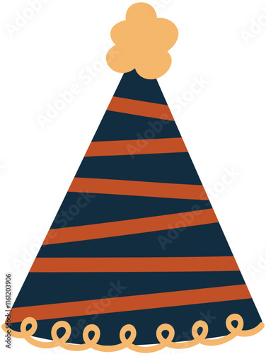 Funky Party Hat Vector Illustration