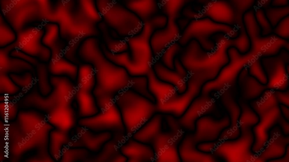 Abstract red shapes wavy animation background. Red shape waves loop