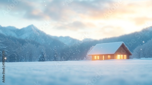Cozy Cabin in a Winter Wonderland.