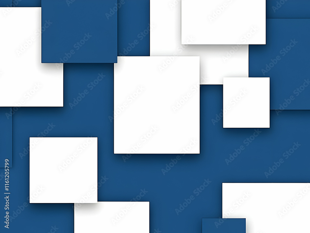 Abstract Blue White Square Background Illustration Abstract Blue White Square Background Illustration