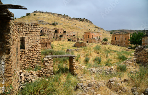 Located in Savur, Mardin, Turkey, Dereici Village is an Assyrian Village with abandoned houses and old churches. photo